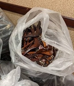 lot 399 image: Bag of Wooden Hangers 