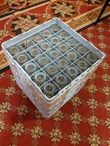 lot 455 image: Set of (4) Dishwasher Racks w Lot of Glasses