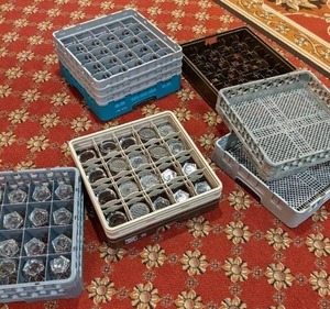 lot 458 image: Set of (6) Dishwasher Racks & 40 Glasses