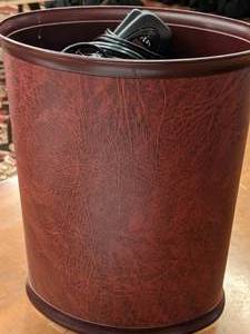 lot 530 image: Trash Can and Several Alarm Clocks