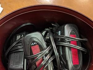 lot 533 image: Trash Can and Several Alarm Clocks