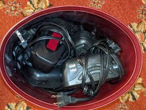 lot 537 image: Trash Can and Several Alarm Clocks
