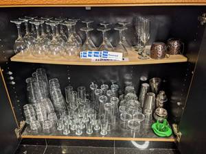 lot 18 image: Barware Wine, Martini, Champagne, Shot, Low Ball Glasses and More