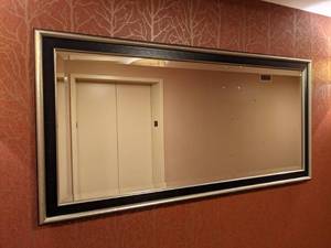 lot 173 image: Framed Beveled Edge Mirror