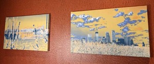 lot 34 image: Set of 2 City of Minneapolis Canvas Art Prints 