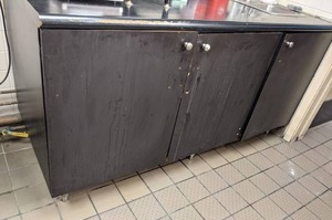 lot 38 image: Lower and Upper Cabinet Set with Sink