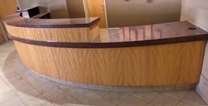 lot 51 image: Large Curved CounterFront Desk