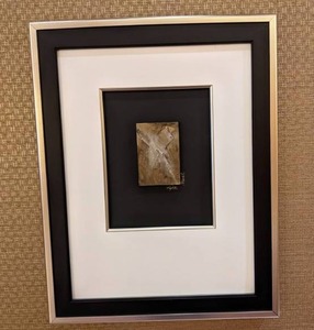 lot 57 image: Framed Matted Abstract, Mixed Media Artwork by Kim Grant