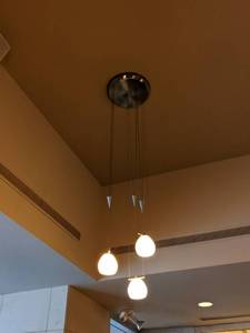 lot 61 image: Set of Four Contemporary 4 Light Ceiling Fixtures