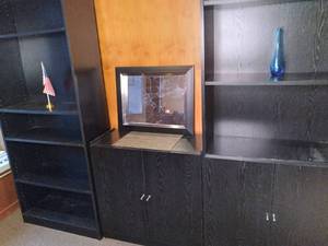 lot 775 image: Elegant Large Bookcases and Cabinets, Mirror and Decor