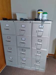 lot 777 image: Lot of (3) 4-Drawer Filing Cabinets