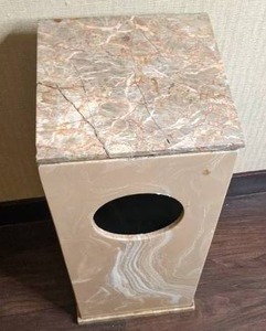 lot 155 image: Stone Trash Receptacle