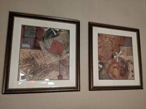 lot 156 image: Set of (2) Beautiful Abstract Artwork