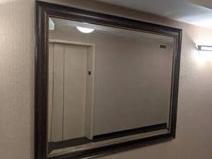 lot 159 image: Large Beveled Edge Mirror