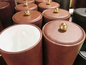 lot 335 image: (Lot of 24) Light Brown Insulated Ice Buckets