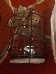 lot 669 image: Lot of 2 WireClear Glass CandleFloral Holders