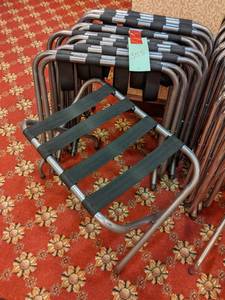 lot 355 image: Lot of 8 Folding Luggage Racks