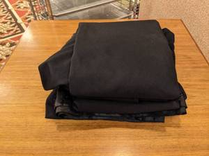 lot 654 image: Set of (8) Black Table Coverings