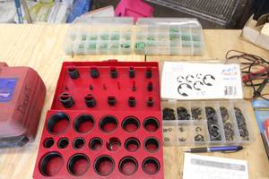 lot 59 image: Lot of Automotive Hardware  - O-Rings (3 containers), E-Clips (1 container)