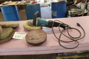 lot 147 image: Makita Wool Bonnet Car Buffer 7  with Accessories