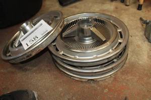 lot 158 image: Lot of (4) Vintage Chevrolet SS Hubcaps