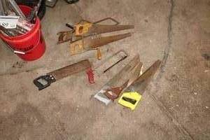 lot 190 image: Hand Saws, Hack Saws, Miter Saw
