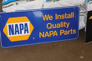 lot 202 image: NAPA Parts Metal Sign