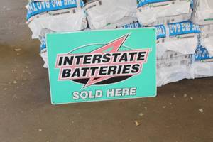 lot 209 image: Interstate Batteries Metal Sign