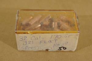 lot 81 image: 50 32 Cal .321 170 Gr Flat Nose Bullets