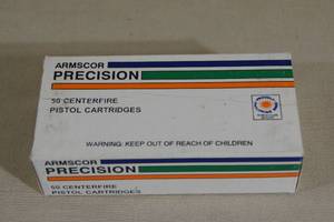 lot 106 image: 50 Armscor Precision .38 Super 125 Gr FMJ Ammo