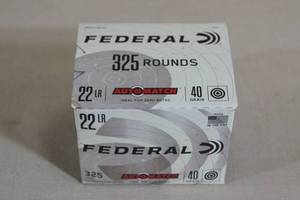 lot 114 image: 325 Federal Automatch .22 LR 40 Gr Ammo