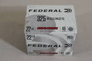 lot 115 image: 325 Federal Automatch .22 LR 40 Gr Ammo