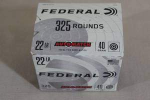 lot 116 image: 325 Federal Automatch .22 LR 40 Gr Ammo