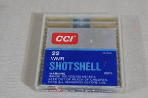lot 123 image: 20 CCI .22 WMR Shotshell Ammo