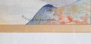 lot 37 image: Tumbled Chestnut Basket Watercolor Art by HG Weingardon