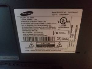 lot 73 image: Samsung 22 LED HDTV Television