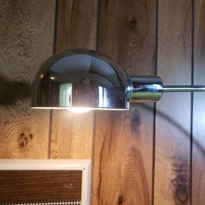 lot 9 image: Arching Chrome Floor Lamp