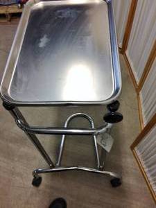 Volrath Stainless Steel Mobile Mayo Stand &amp Tray