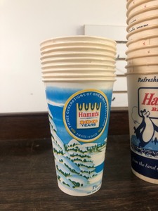 Lot of Vintage HAMMS Beer Paper Cups