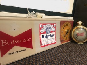 2 Vintage BUDWEISER Beer Signs - AS IS&nbsp