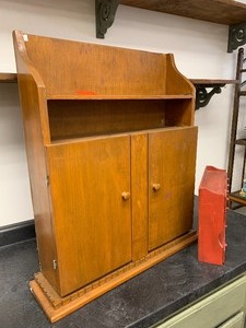 2 Vintage Primitive Wooden Cabinets