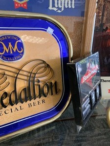 Lot of Beer Advertising Signs Tray etc