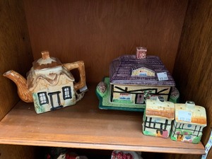Contents of Oak Dresser Cabinet
