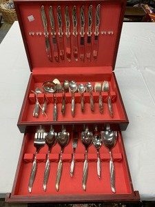 Large Set of Vintage Flatware wCase