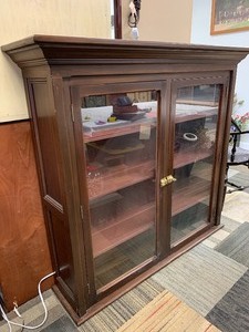 Vintage Glass Front Bookcase or Display Cabinet