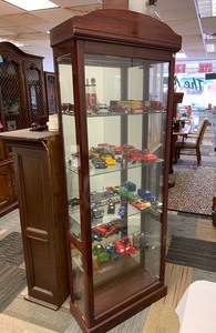 Glass Front Lighted Display Cabinet wShelves