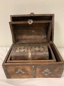 Vintage Dome Top Wooden Nesting Chests