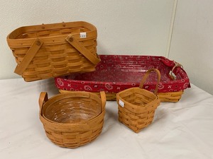 Lot of 4 Signed LONGABERGER Baskets