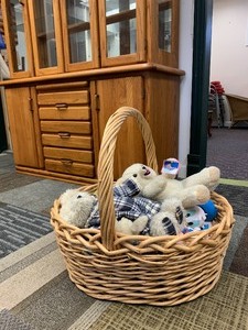 Large Basket FULL of Plush Animals