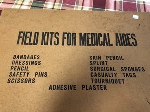 Large Box WW2 Era Medical Aid Field Kits